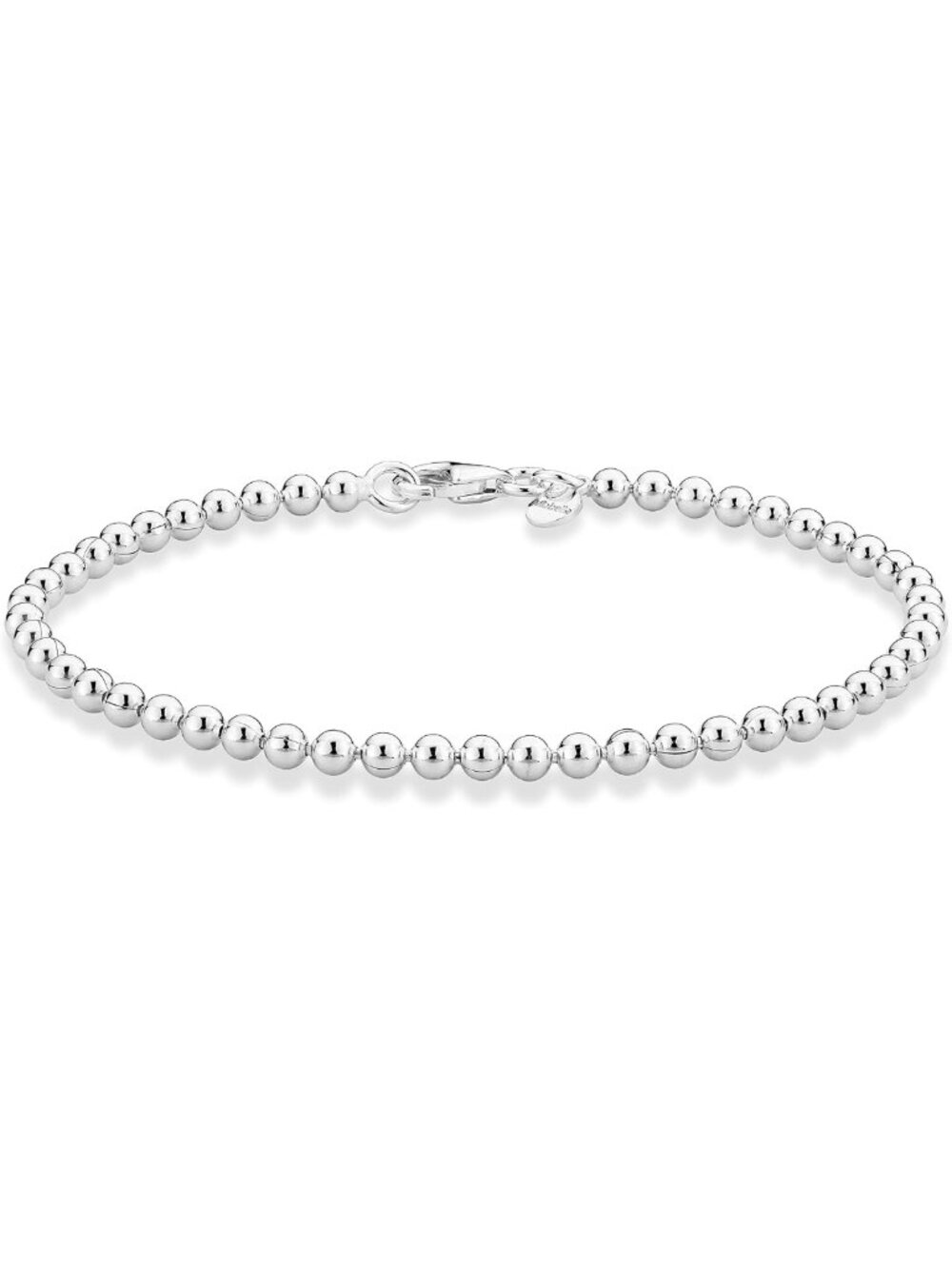 Handmade Italian 3mm Bead Ball Chain Bracelet for Women - Elegant Gift Idea